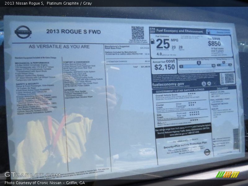 Platinum Graphite / Gray 2013 Nissan Rogue S