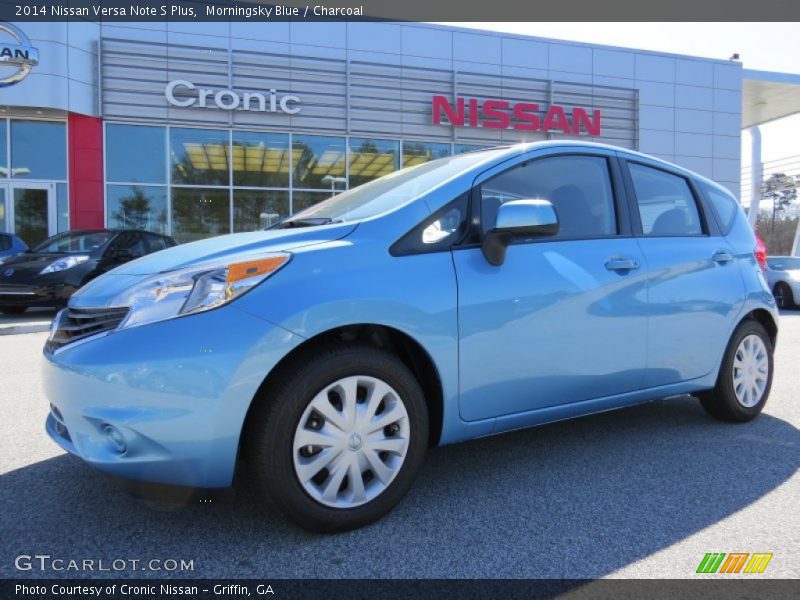 Morningsky Blue / Charcoal 2014 Nissan Versa Note S Plus