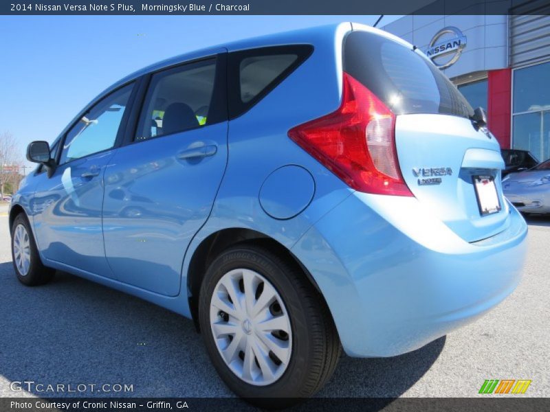 Morningsky Blue / Charcoal 2014 Nissan Versa Note S Plus