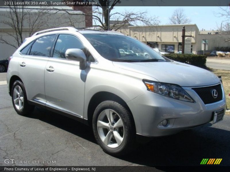 Tungsten Silver Pearl / Black 2011 Lexus RX 350 AWD