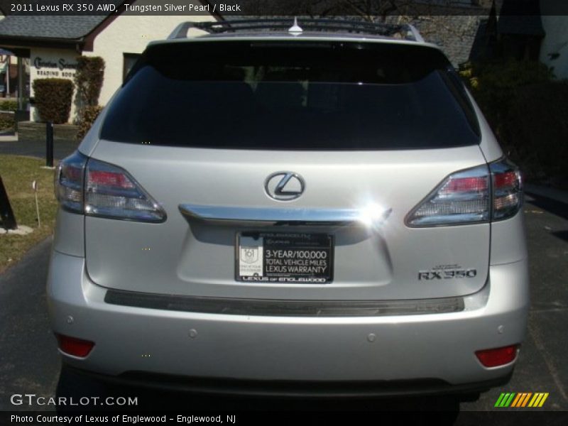 Tungsten Silver Pearl / Black 2011 Lexus RX 350 AWD