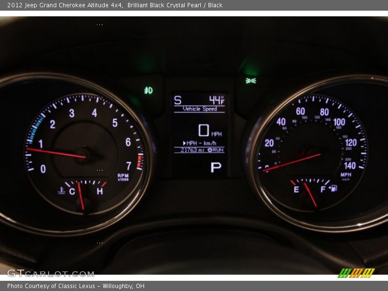 Brilliant Black Crystal Pearl / Black 2012 Jeep Grand Cherokee Altitude 4x4