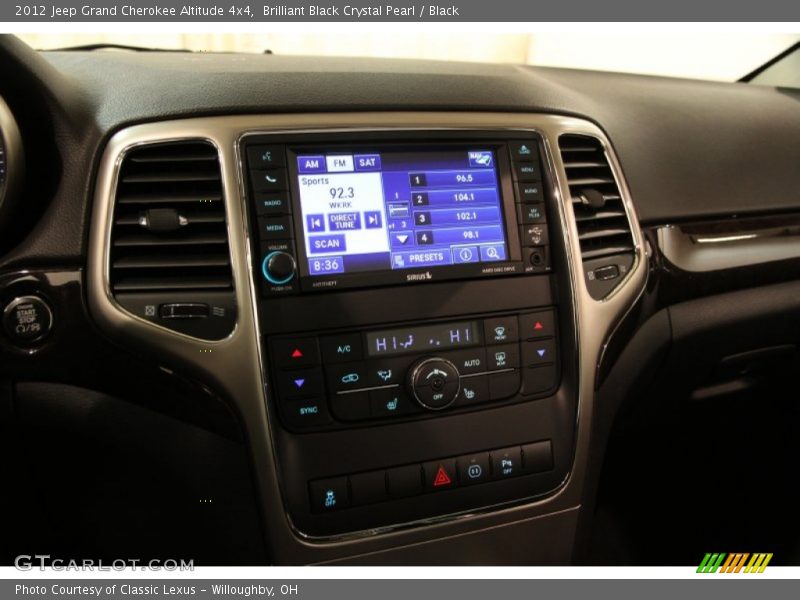 Brilliant Black Crystal Pearl / Black 2012 Jeep Grand Cherokee Altitude 4x4