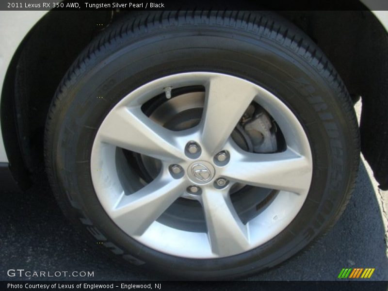 Tungsten Silver Pearl / Black 2011 Lexus RX 350 AWD