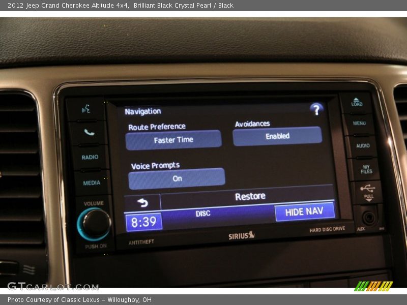 Brilliant Black Crystal Pearl / Black 2012 Jeep Grand Cherokee Altitude 4x4