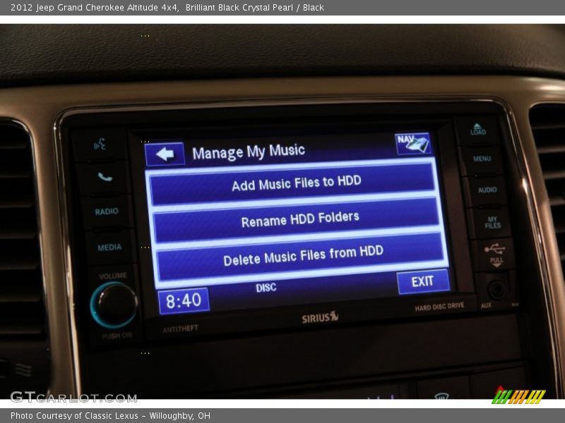 Brilliant Black Crystal Pearl / Black 2012 Jeep Grand Cherokee Altitude 4x4