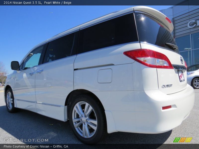 Pearl White / Beige 2014 Nissan Quest 3.5 SL