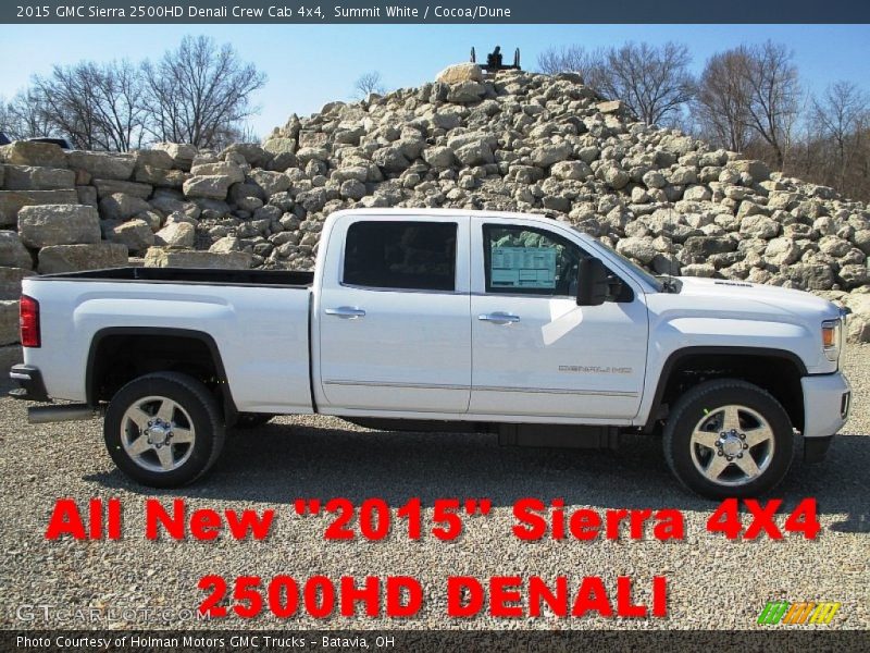 Summit White / Cocoa/Dune 2015 GMC Sierra 2500HD Denali Crew Cab 4x4