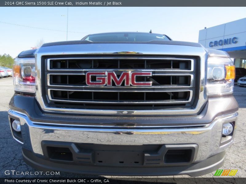 Iridium Metallic / Jet Black 2014 GMC Sierra 1500 SLE Crew Cab