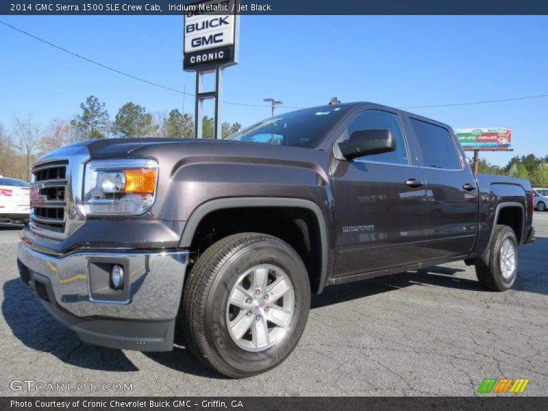 Iridium Metallic / Jet Black 2014 GMC Sierra 1500 SLE Crew Cab