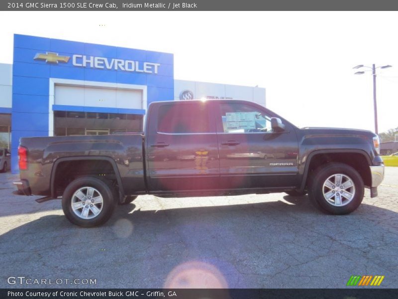 Iridium Metallic / Jet Black 2014 GMC Sierra 1500 SLE Crew Cab