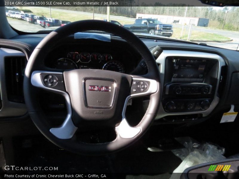 Iridium Metallic / Jet Black 2014 GMC Sierra 1500 SLE Crew Cab