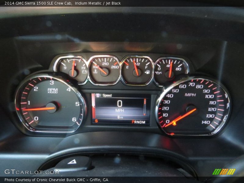 Iridium Metallic / Jet Black 2014 GMC Sierra 1500 SLE Crew Cab