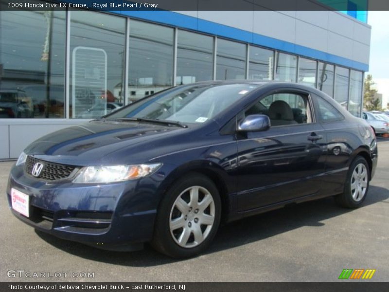 Royal Blue Pearl / Gray 2009 Honda Civic LX Coupe
