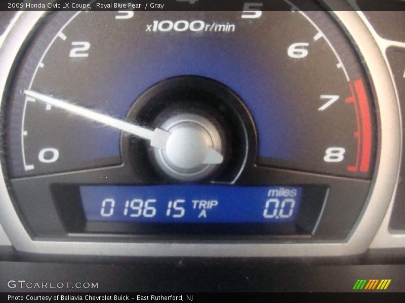 Royal Blue Pearl / Gray 2009 Honda Civic LX Coupe