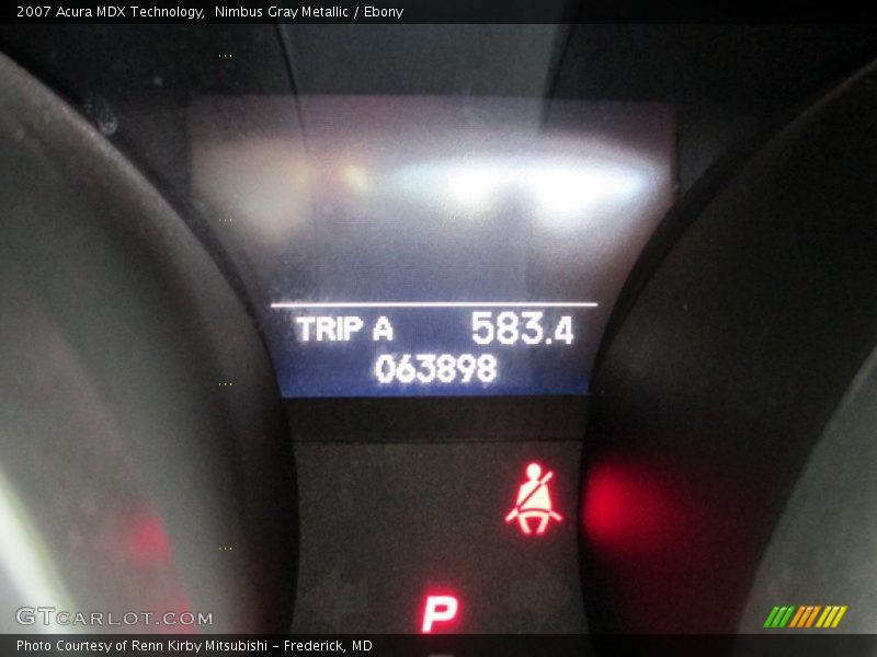 Nimbus Gray Metallic / Ebony 2007 Acura MDX Technology