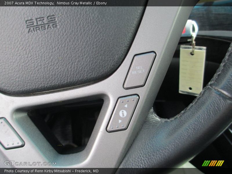 Nimbus Gray Metallic / Ebony 2007 Acura MDX Technology