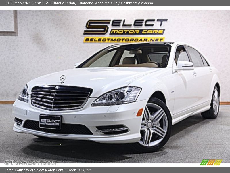 Diamond White Metallic / Cashmere/Savanna 2012 Mercedes-Benz S 550 4Matic Sedan