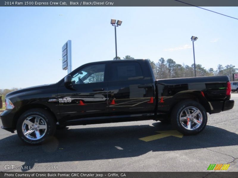 Black / Black/Diesel Gray 2014 Ram 1500 Express Crew Cab