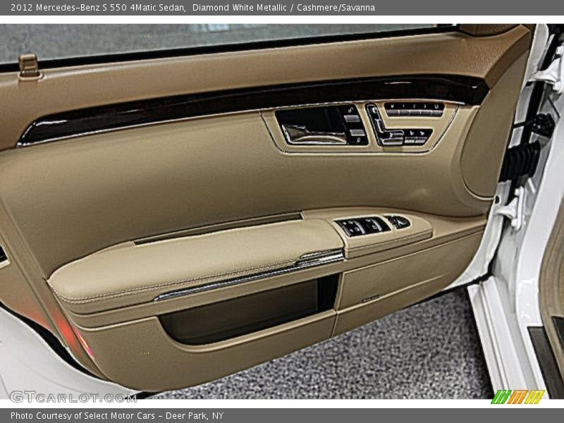 Diamond White Metallic / Cashmere/Savanna 2012 Mercedes-Benz S 550 4Matic Sedan