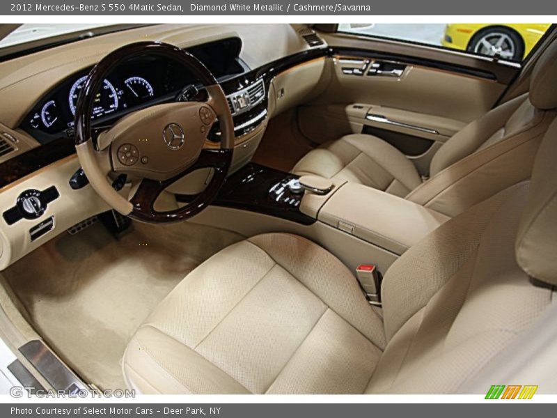 Diamond White Metallic / Cashmere/Savanna 2012 Mercedes-Benz S 550 4Matic Sedan