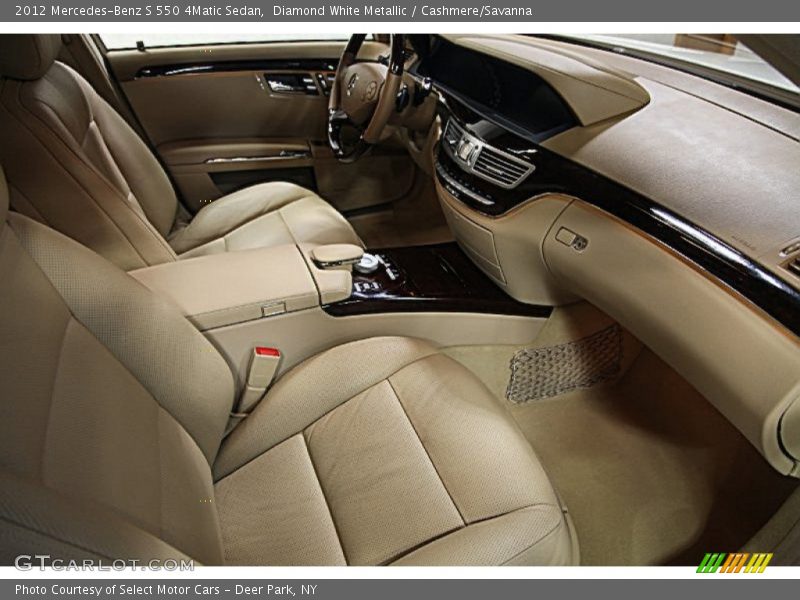 Diamond White Metallic / Cashmere/Savanna 2012 Mercedes-Benz S 550 4Matic Sedan