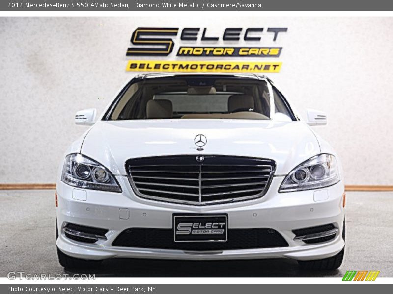Diamond White Metallic / Cashmere/Savanna 2012 Mercedes-Benz S 550 4Matic Sedan