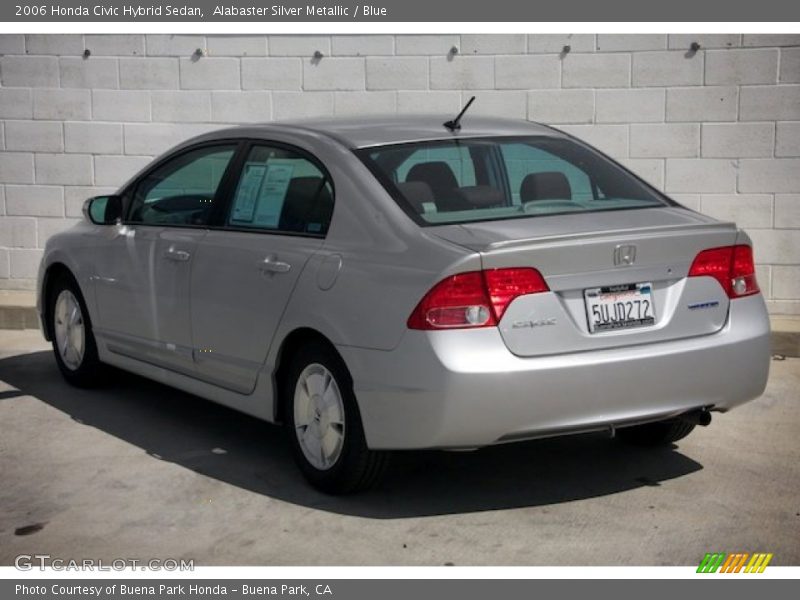 Alabaster Silver Metallic / Blue 2006 Honda Civic Hybrid Sedan