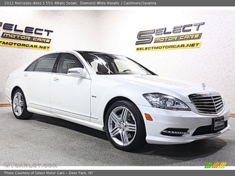 Diamond White Metallic / Cashmere/Savanna 2012 Mercedes-Benz S 550 4Matic Sedan