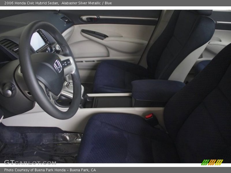 Alabaster Silver Metallic / Blue 2006 Honda Civic Hybrid Sedan