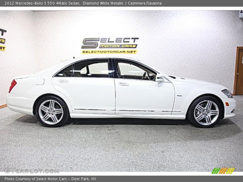 Diamond White Metallic / Cashmere/Savanna 2012 Mercedes-Benz S 550 4Matic Sedan