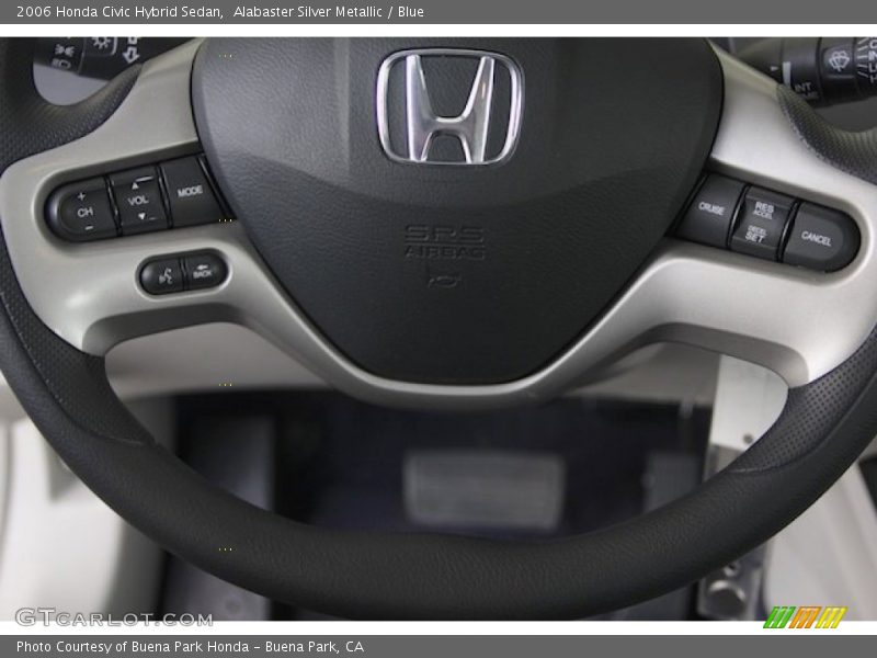Alabaster Silver Metallic / Blue 2006 Honda Civic Hybrid Sedan