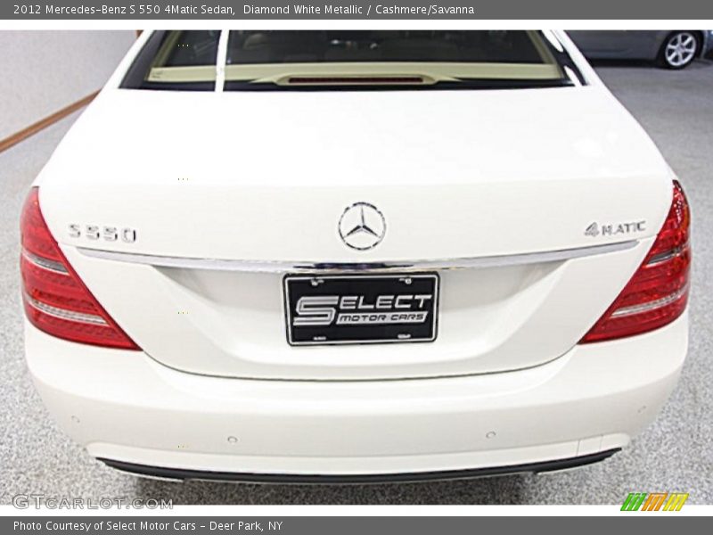 Diamond White Metallic / Cashmere/Savanna 2012 Mercedes-Benz S 550 4Matic Sedan