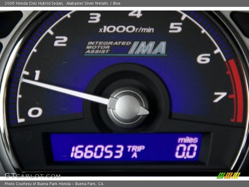 Alabaster Silver Metallic / Blue 2006 Honda Civic Hybrid Sedan