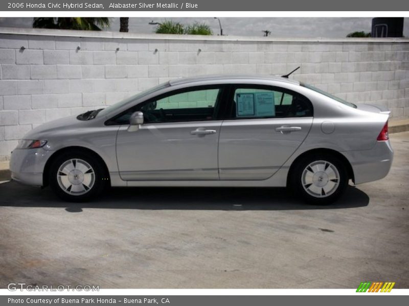 Alabaster Silver Metallic / Blue 2006 Honda Civic Hybrid Sedan