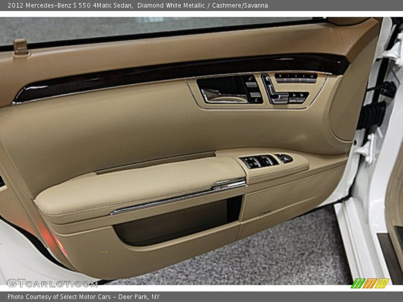 Diamond White Metallic / Cashmere/Savanna 2012 Mercedes-Benz S 550 4Matic Sedan