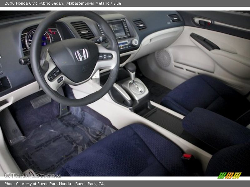 Alabaster Silver Metallic / Blue 2006 Honda Civic Hybrid Sedan