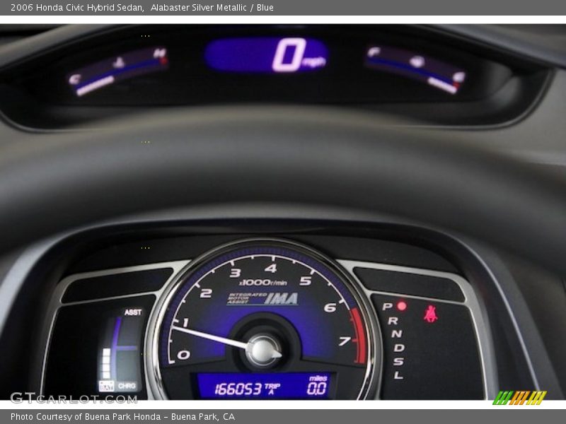 Alabaster Silver Metallic / Blue 2006 Honda Civic Hybrid Sedan