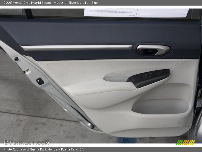 Alabaster Silver Metallic / Blue 2006 Honda Civic Hybrid Sedan