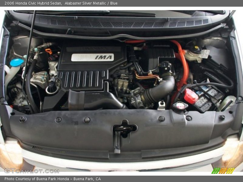Alabaster Silver Metallic / Blue 2006 Honda Civic Hybrid Sedan