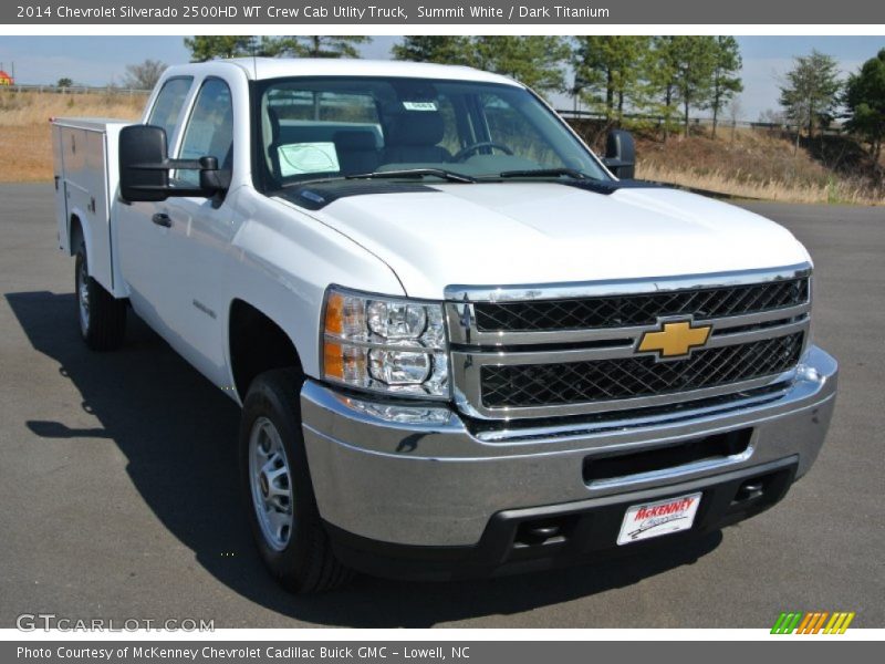 Summit White / Dark Titanium 2014 Chevrolet Silverado 2500HD WT Crew Cab Utlity Truck