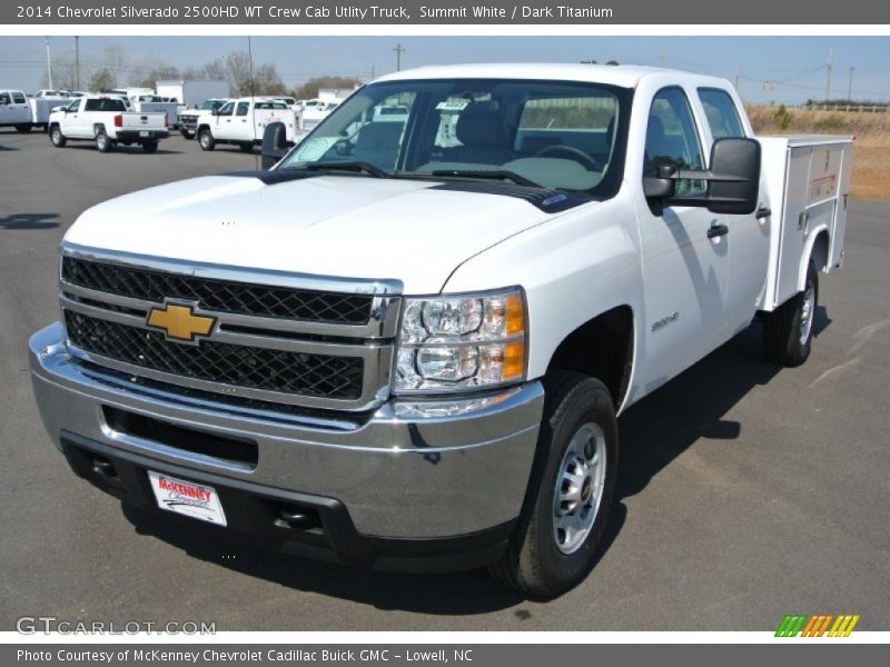 Summit White / Dark Titanium 2014 Chevrolet Silverado 2500HD WT Crew Cab Utlity Truck