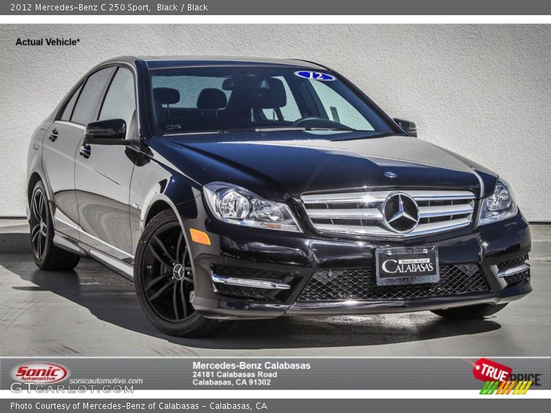 Black / Black 2012 Mercedes-Benz C 250 Sport