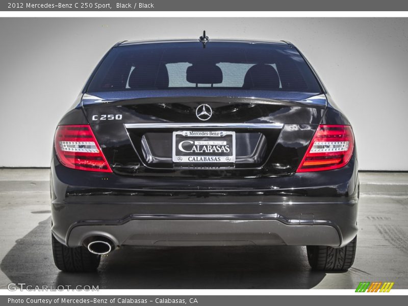 Black / Black 2012 Mercedes-Benz C 250 Sport