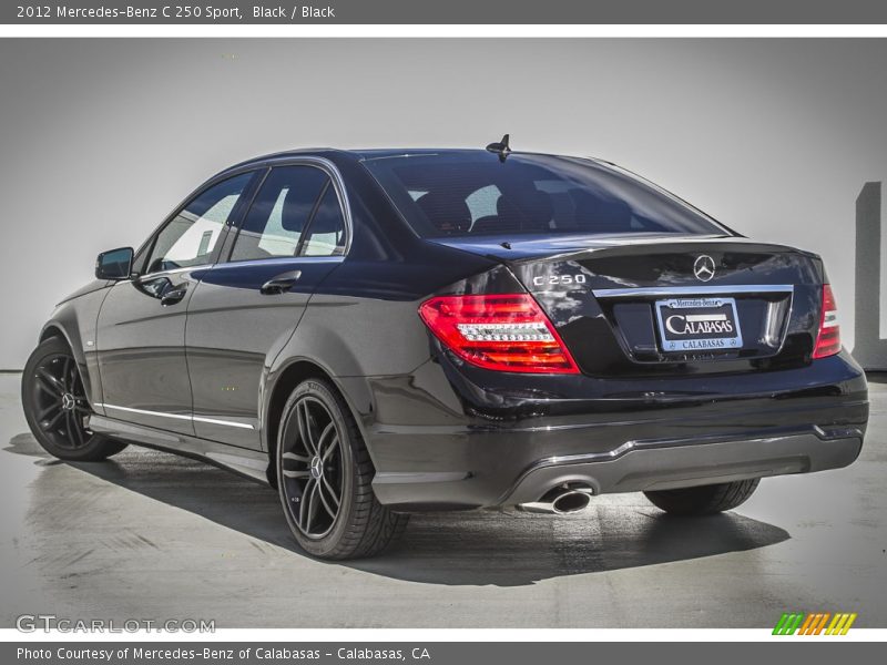 Black / Black 2012 Mercedes-Benz C 250 Sport