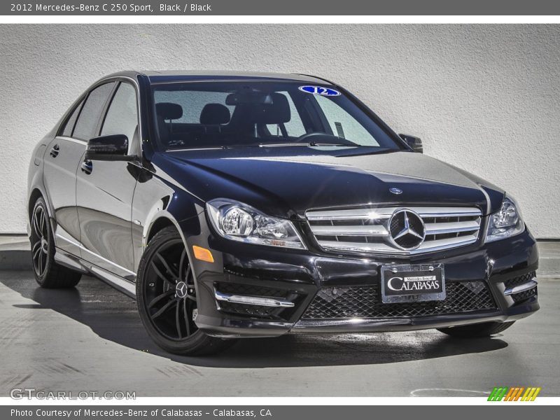 Black / Black 2012 Mercedes-Benz C 250 Sport