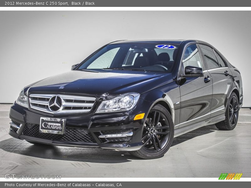 Black / Black 2012 Mercedes-Benz C 250 Sport