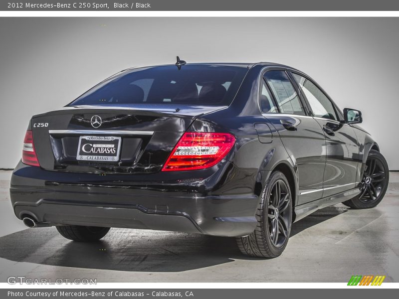 Black / Black 2012 Mercedes-Benz C 250 Sport