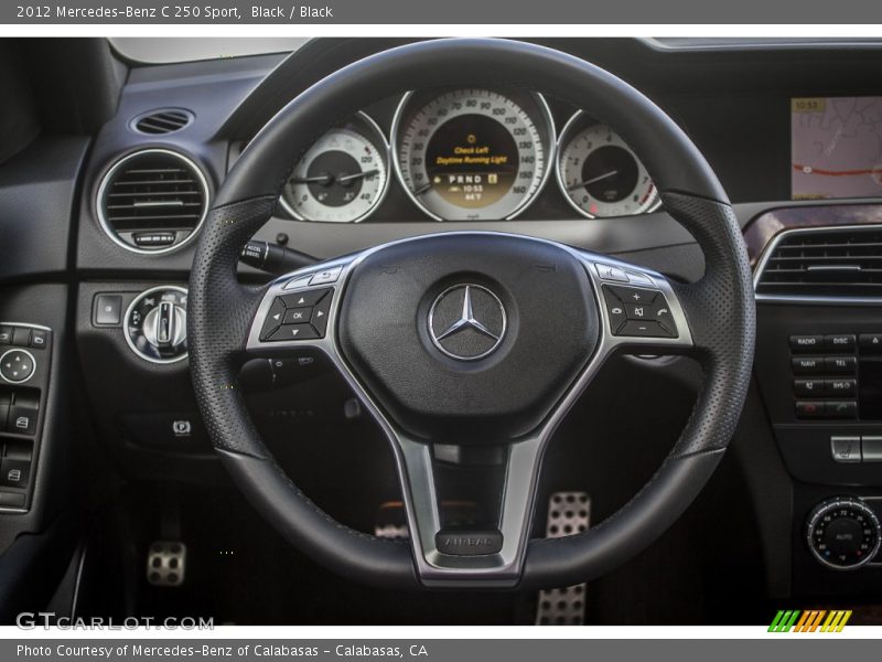 Black / Black 2012 Mercedes-Benz C 250 Sport