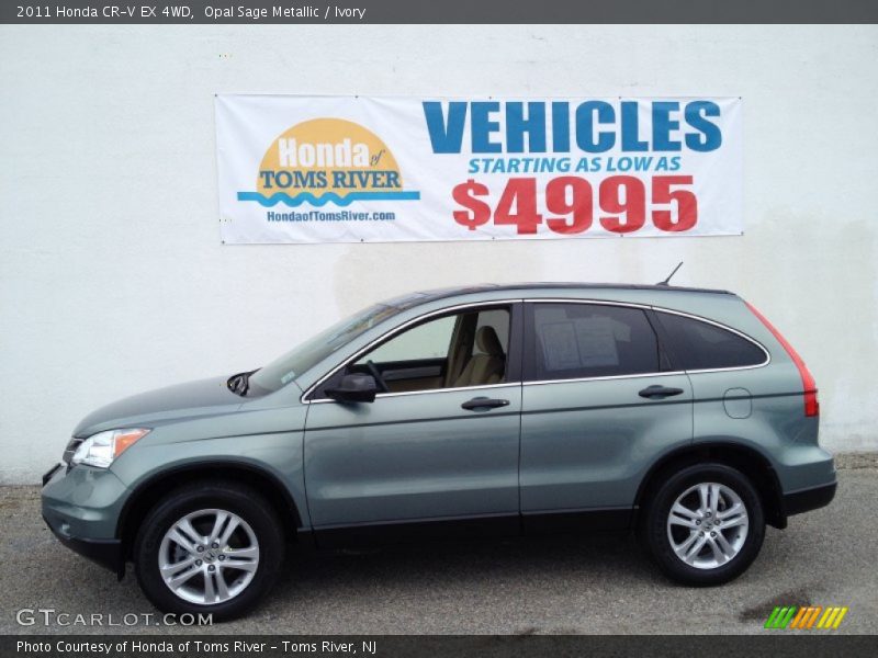 Opal Sage Metallic / Ivory 2011 Honda CR-V EX 4WD